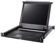 ATEN CL1000M KVM-Konsole, 43cm LCD, VGA, PS/2, Tastaturlayout D (CL1000M) (geöffnet)