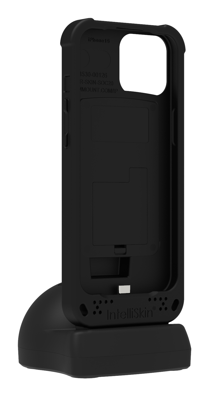 Socket Mobile DuraSled DS840 Barcode-Scanner mit Ladestation für iPhone 16 und 15 Schwarz