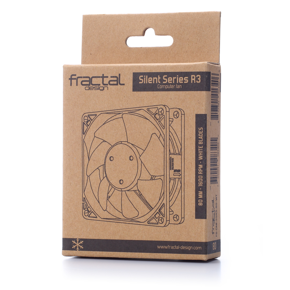 Fractal Design Silent Series R3 80 mm Gehäuselüfter Schwarz, Weiß