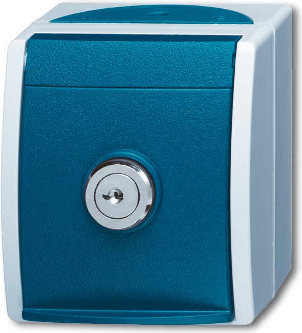 BUSCH-JAEGER Schuko-Steckdose 20EWSL-101-53 ocean Einheitsschloss 20EWSL-101-53 (2083-0-0823)