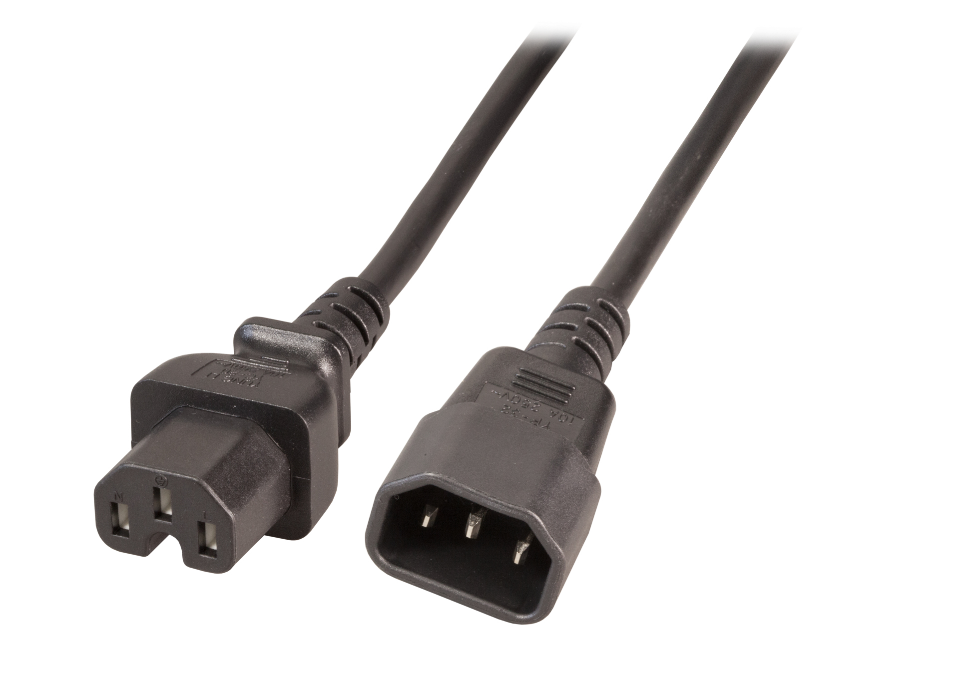 EFB Elektronik EK585.1V2 Stromkabel 1 m IEC C14 IEC C15 Schwarz
