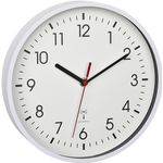 TFA Dostmann 60.3550.02 Funk Wanduhr 24.5 cm x 4.2 cm Weiß (60.3550.02)