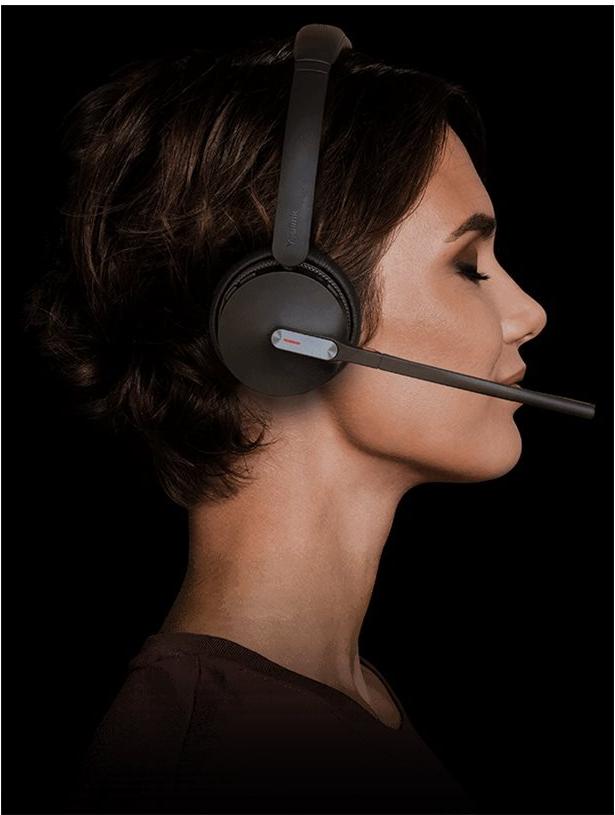 Yealink WH64 Workstation Dual On-Ear Headset DECT Bluetooth 48 h Schwarz