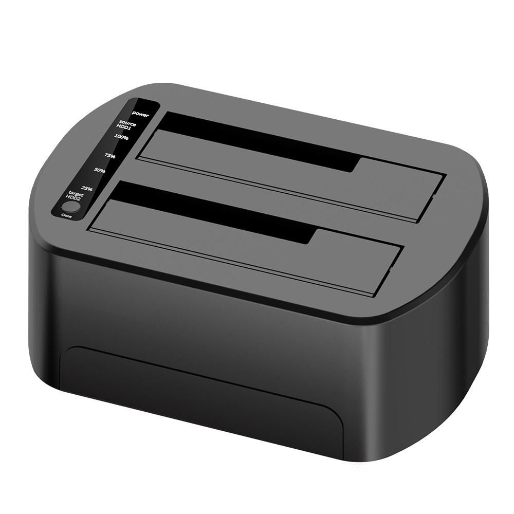 CoreParts MS-CLONER-SATA2.5-3.5 USB 3.0 Dual-Bay HDD-Klon-Dockingstation Schwarz