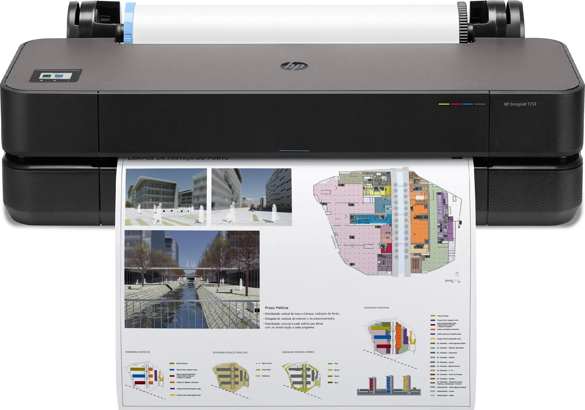HP DesignJet T250 24" 2400 x 1200 dpi Grau