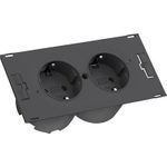 Bachmann DUE Innenraum 2AC-Ausgänge 2m Schwarz Verlängerungskabel (929.000)