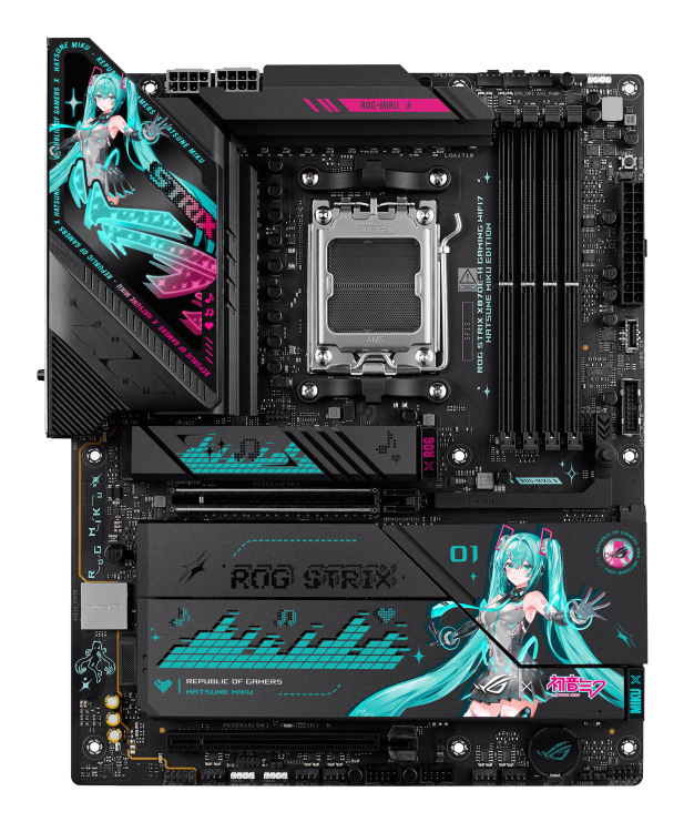 ASUS ROG STRIX X870E-H GAMING WIFI7 Hatsune Miku Edition Mainboard Sockel AM5 AMD X870E ATX Wi-Fi 7