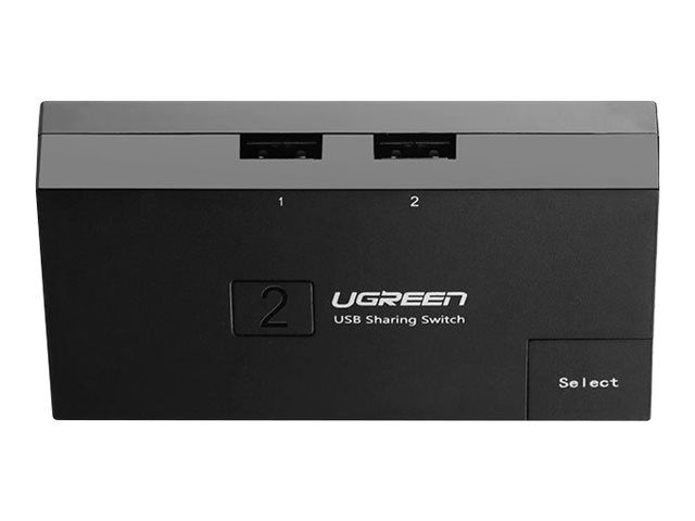 Ugreen 30345 USB 2.0 Sharing Switch 2 Ports 2 In 1 Out Schwarz