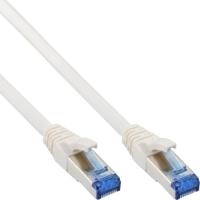 InLine® Patchkabel Cat.6A, S/FTP (PiMf), halogenfrei, 500MHz, weiß, 1m (76811W)