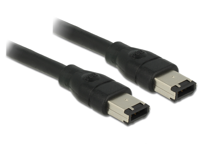 Delock FireWire-Kabel IEEE 1394 6-polig zu 6-polig 50 cm Schwarz