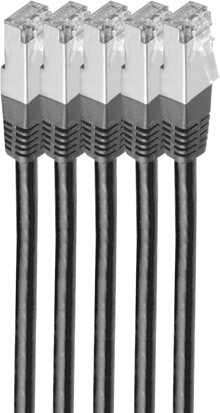 shiverpeaks BS75711-H0.25S-SET5 Netzwerkkabel Schwarz 0,25 m Cat6 S/FTP (S-STP) (BS75711-H0.25S-SET5)