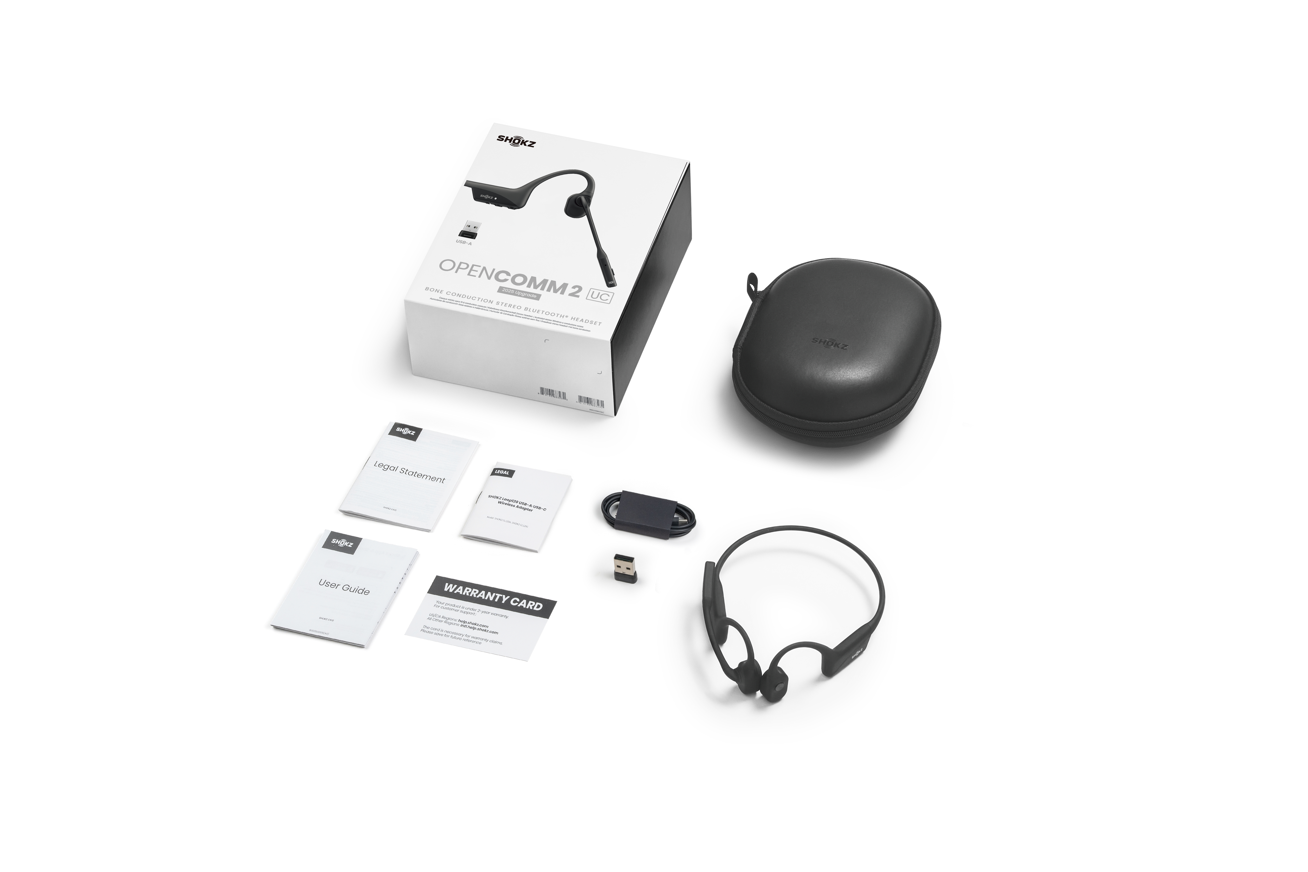 Shokz OpenComm2 UC 2025 Upgrade Headset Bluetooth Schwarz