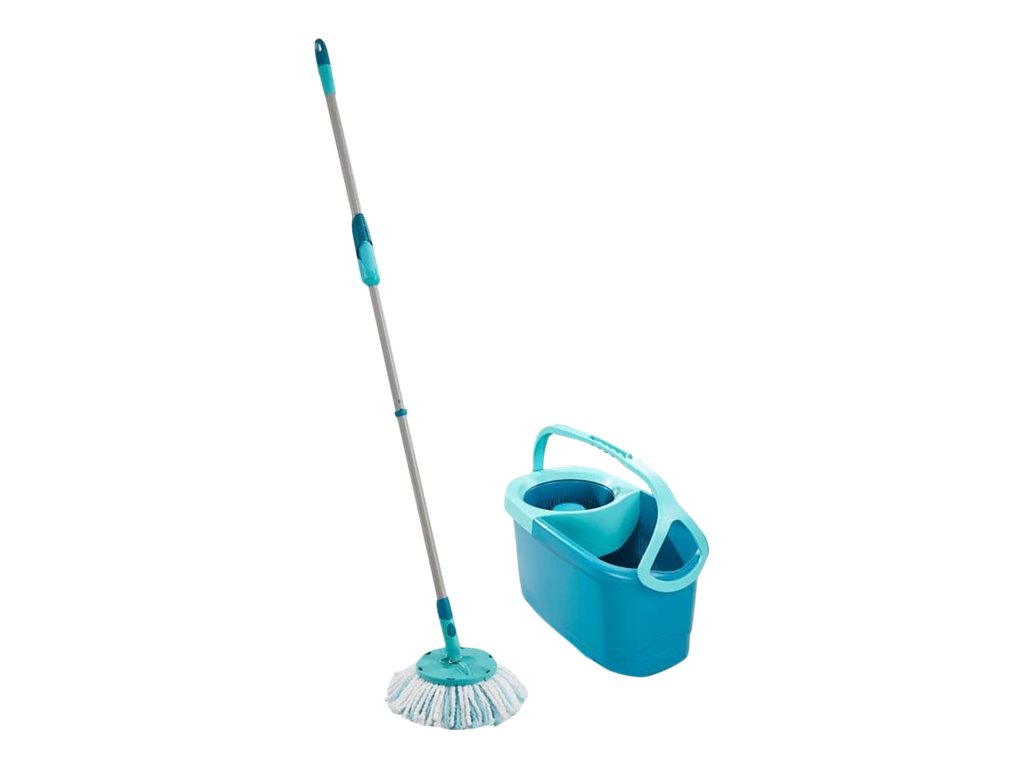 Leifheit Clean Twist Disc Mop Ergo Wischsystem mit Eimer Einzeltank Blau