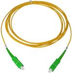 BlueOptics Simplex LWL Patchkabel, SC-APC/SC-APC, 0.5 Meter, Singlemode E9/125Âµm, G.657.A1, OS2, Eingangsdämpfung: unter 0.2dB, Markenfaser, LSZH gelb, 2.0mm Tube, Keramik Ferrule, inkl. Messprotokoll (SFP2222BU0.5MM)