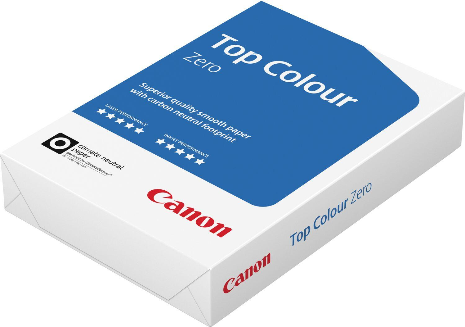 Canon Top Colour Zero A4-Papier 100g/m² - 500 Blatt satiniertes Papier FSC (108µm Dicke, 160 Weißgrad, CO2-neutral) (99661554)