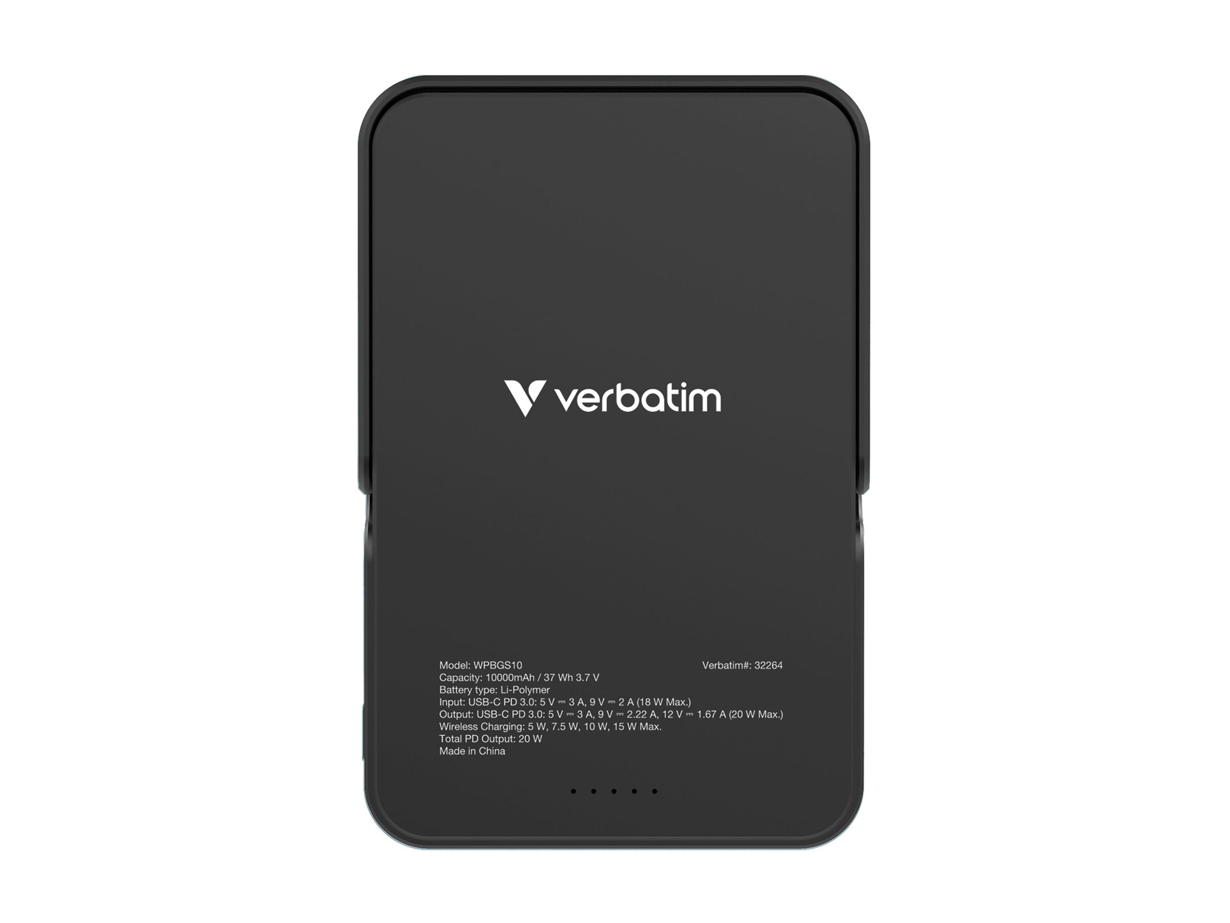 Verbatim Charge 'n' Go Magnetic Wireless 10000 mAh Induktive Power Bank Schwarz