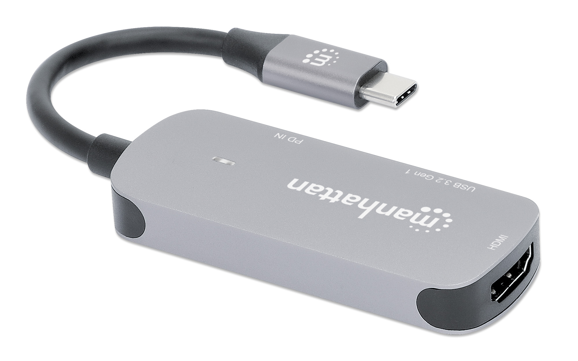 Manhattan 3-in-1 Dockingstation USB-C PD 4K HDMI Space-grau