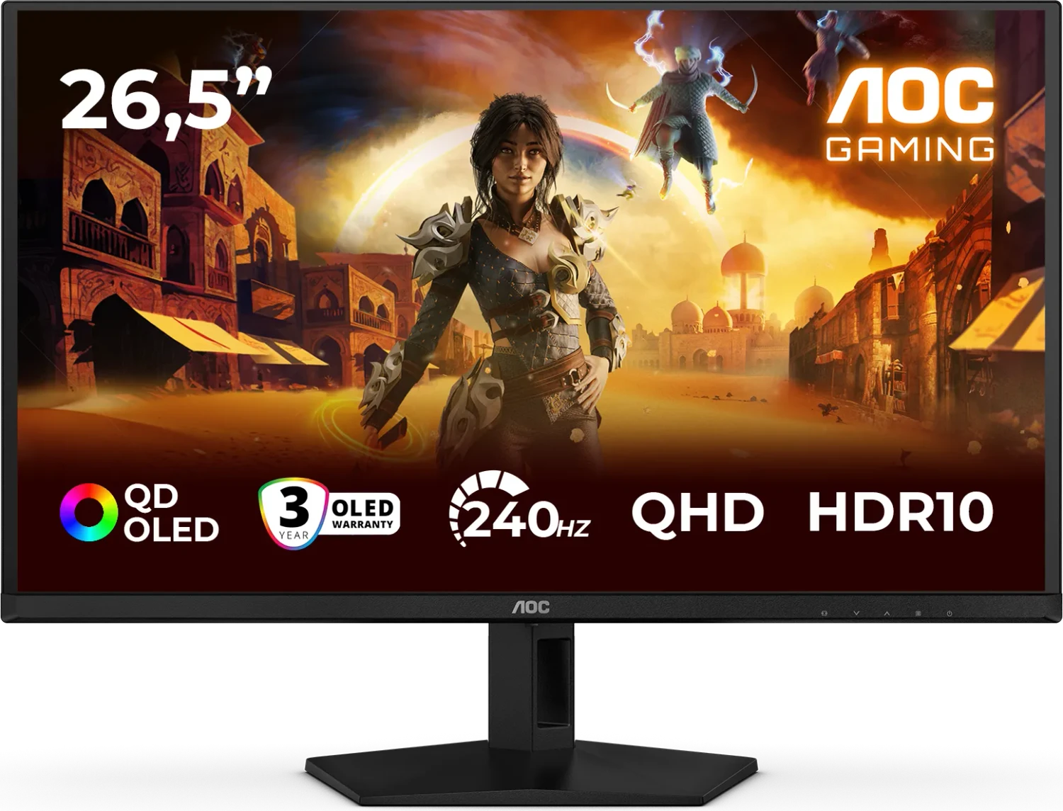 AOC Q27G41ZDF - 27 Zoll QHD OLED Monitor, 240Hz, 0.03ms, 2560x1440 (Q27G41ZDF)