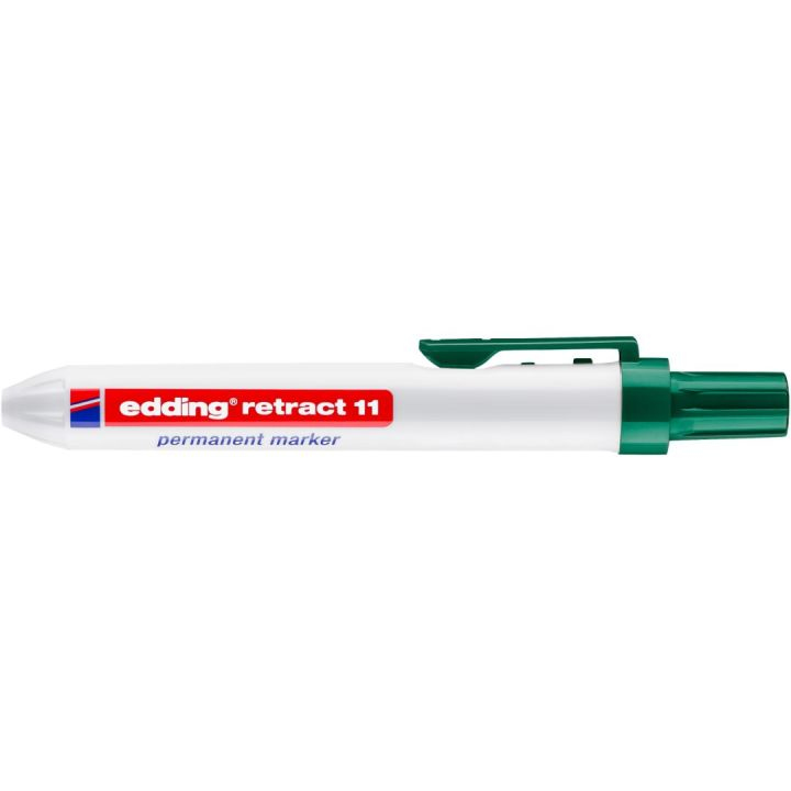 edding Retract 11 Permanentmarker 1,5–3 mm einziehbar 10 Stück Grün