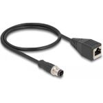 DeLOCK 60067 Kabeladapter M12 RJ-45 Schwarz (60067)