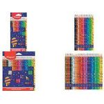 Maped Dreikant-Buntstifte PIXEL PARTY, 24er Kartonetui weiche, bruchfeste Mine, Schaft in Strichfarbe mit Pixel - 1 Stück (862206)