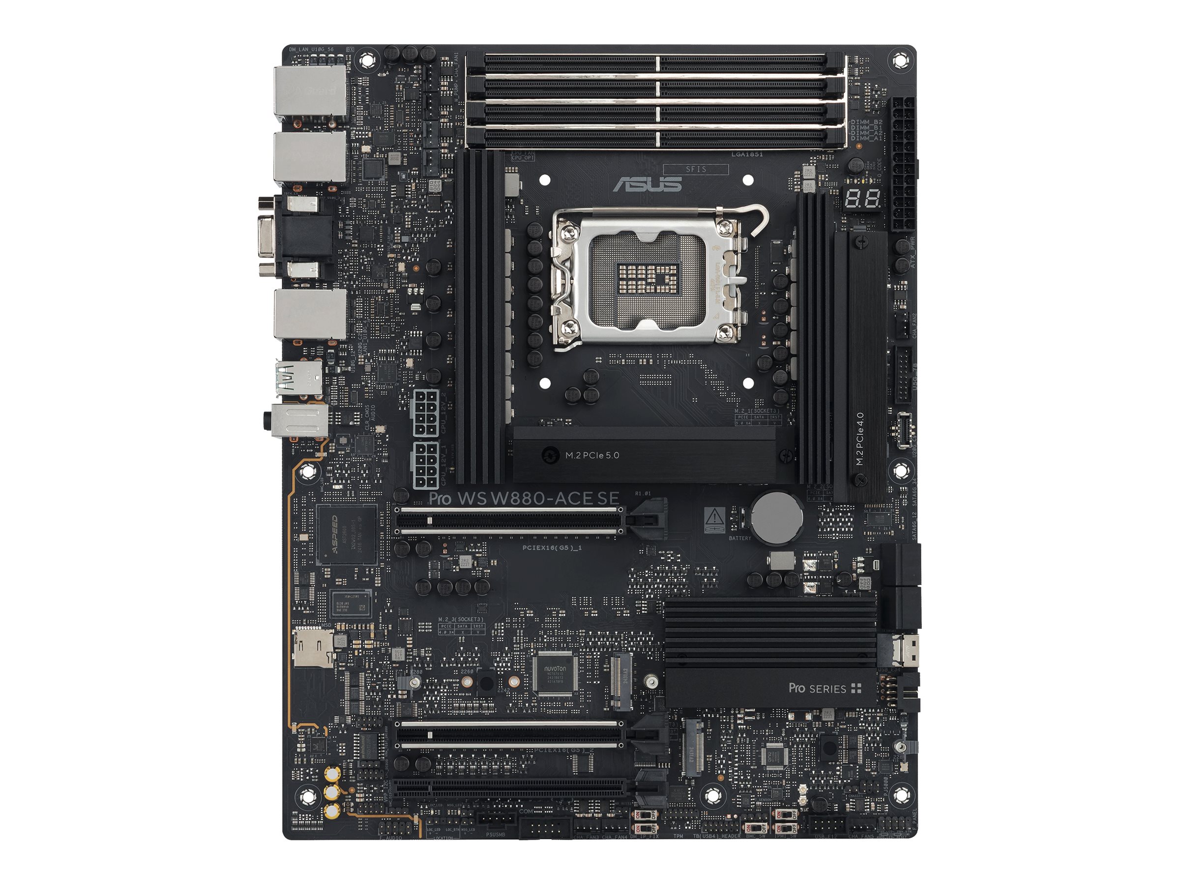ASUS Pro WS W880-ACE SE ATX LGA1851 W880 DDR5 256 GB RAM Grau
