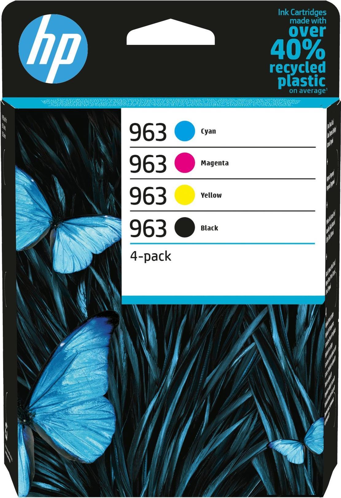 HP 963 4er-Pack Schwarz, Gelb, Cyan, Magenta (6ZC70AE#301)