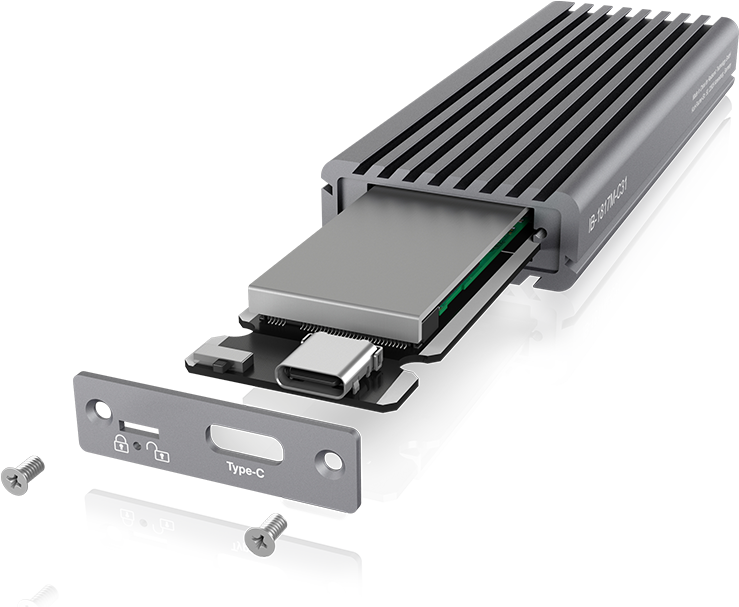 ICY BOX IB-1817M-C31 M.2 NVMe USB 3.1 Gen 2 Grau, Anthrazit