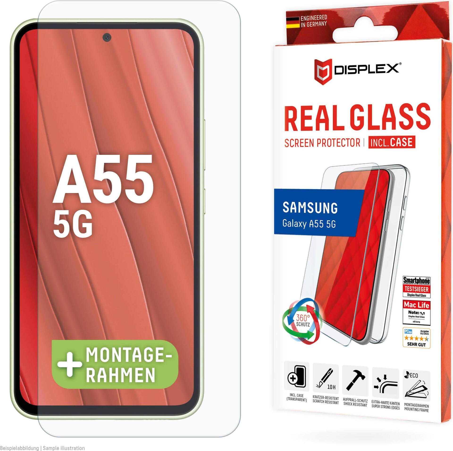Displex Panzerglas + Schutzhülle für Samsung Galaxy A55 5G (01954)