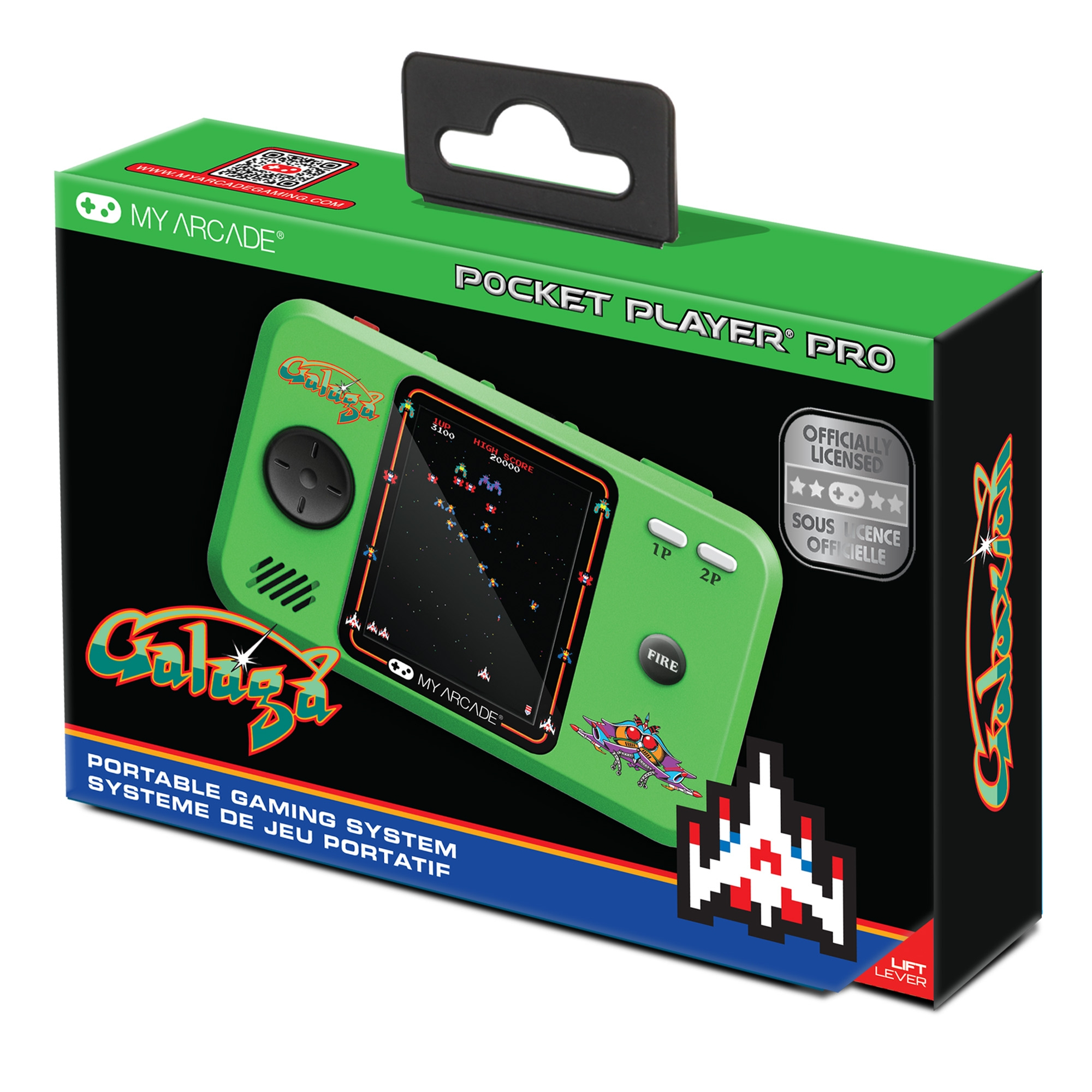 dreamGEAR My Arcade Pocket Player Pro Galaga Tragbare Spielkonsole 2.75" Mehrfarbig