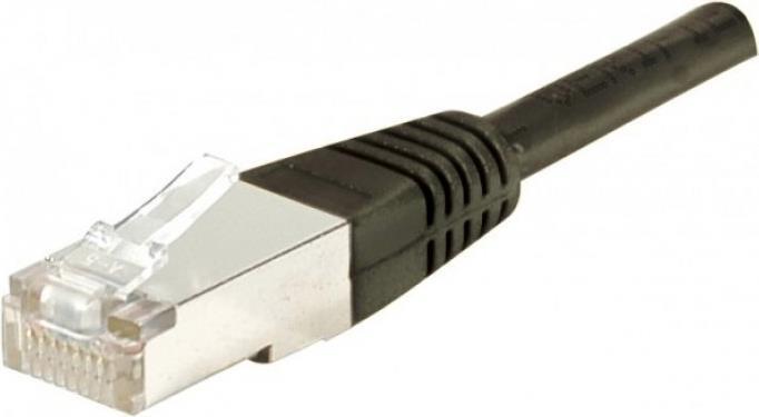 Patchkabel Cat. 6A, S/FTP, Kupfer, PoE, schwarz, 1,5 m 10-Gigabit-fähiges Patchkabel mit besonders schmalem Knickschutz (858377)