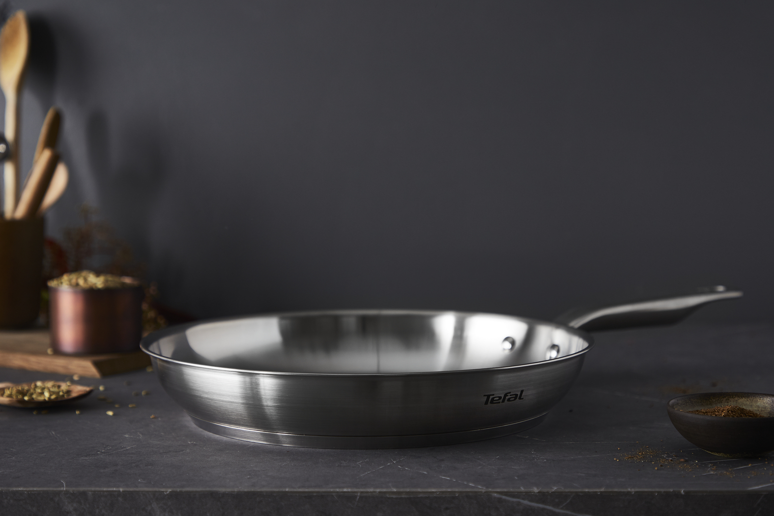 Tefal Virtuoso E49206 Bratpfanne 28 cm Silber
