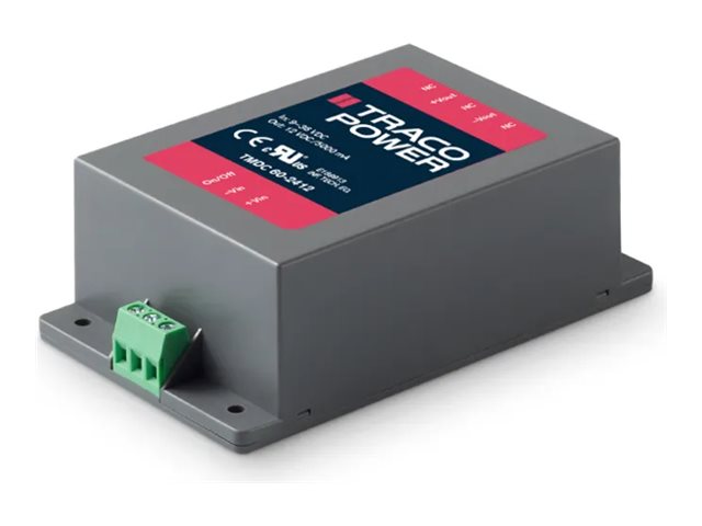 TRACO POWER TMDC 60-2412 DC/DC-Wandler 12 V 60 W 9-36 V Eingang Grau