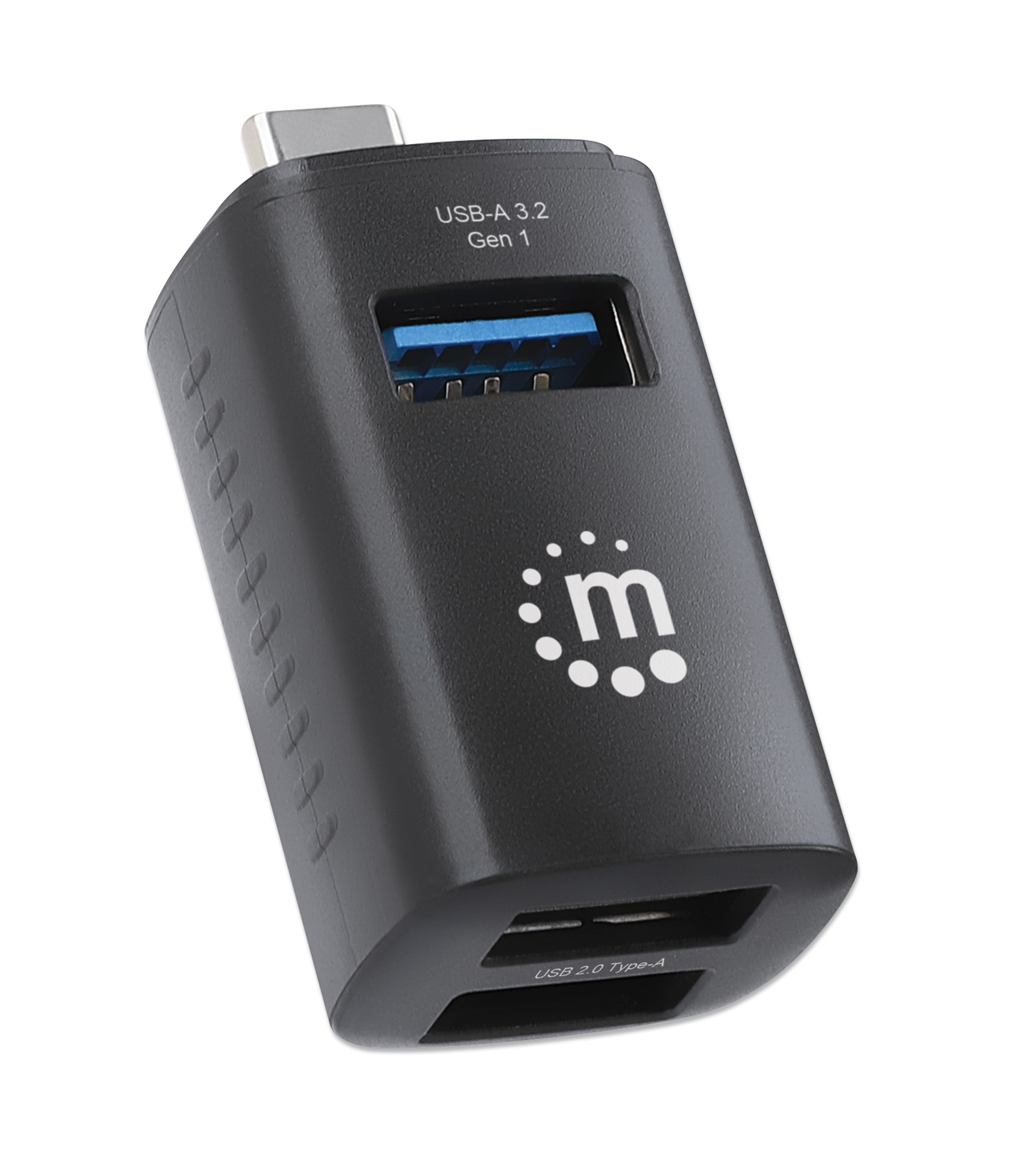 Manhattan 180993 USB-Hub USB Type-C auf 3x USB-A 2 m Schwarz