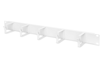 DIGITUS Kabelrangierpanel 1HE mit Kabelführungsbügeln für 19"-Schrank Grau