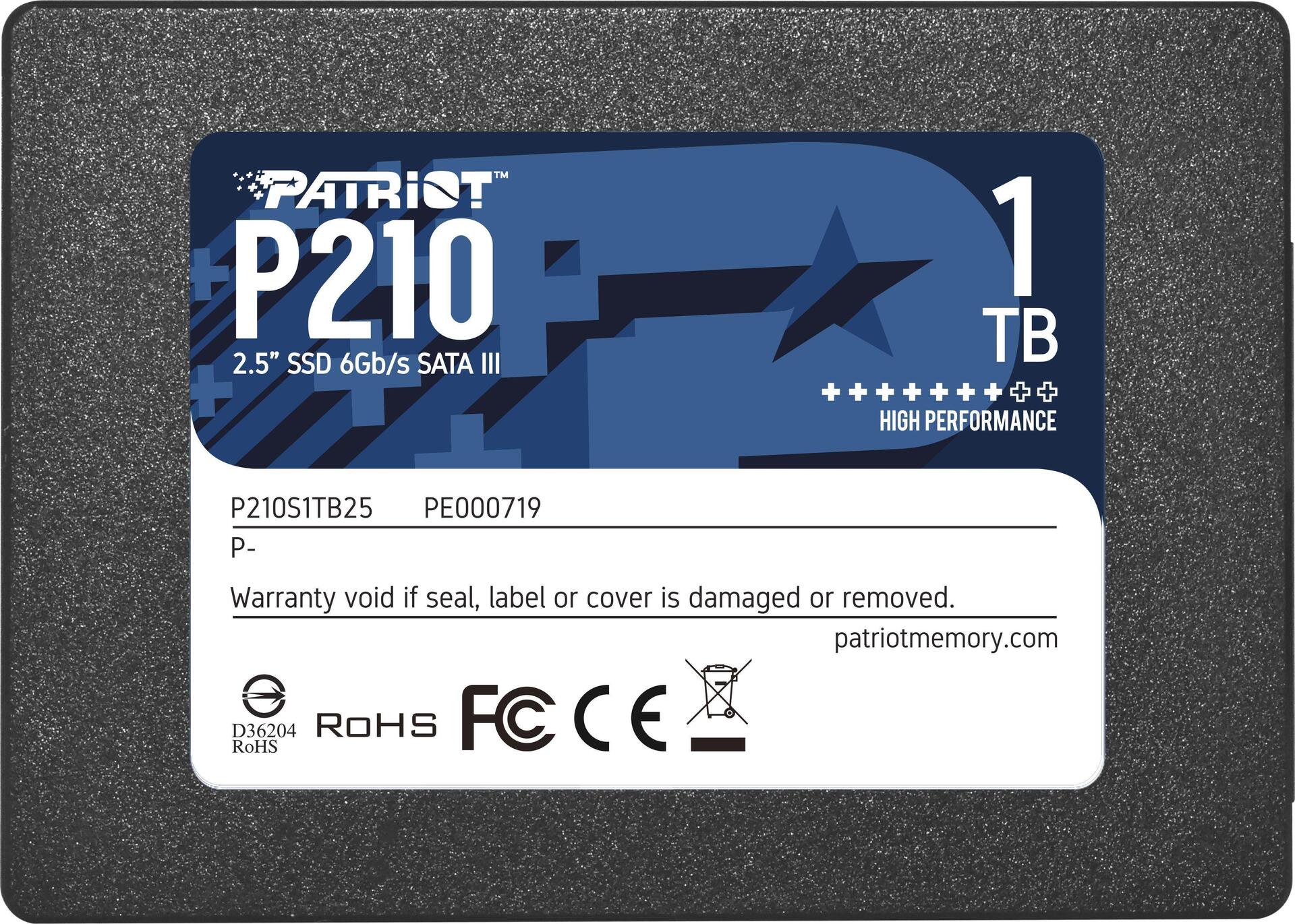 Patriot P210 1 TB SSD 2.5" SATA 6Gb/s