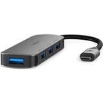 Nedis USB-Hub 1x USB-C™ - 4x USB A, 4-Port port(s), USB 3.2 Gen1, Stromversorgung über USB, 5 Gbps (CCGB64220GY01)