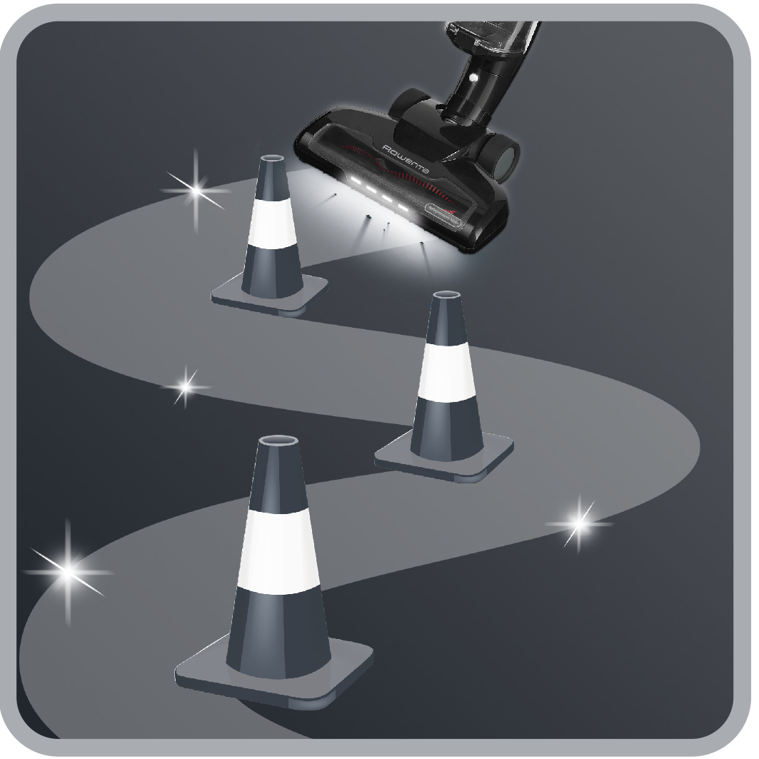 Rowenta AIR FORCE LIGHT RH6545 0.65 l Beutellos Schwarz