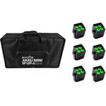 EUROLITE Set 6x AKKU Mini IP UP-4 QCL Spot MK2 + Soft-Bag (20001005)