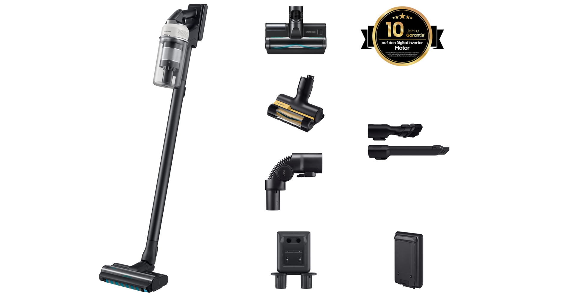 Samsung Jet 85S Wet&Clean Stabstaubsauger 250 W Satin Greige