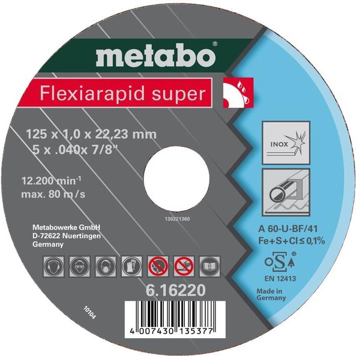 Metabo 616226000 Flexiarapid super 180x1.6x22.23 Inox (616226000)