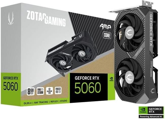 ZOTAC GAMING GeForce RTX 5060 AMP Core Grafikkarte, 8 GB GDDR7