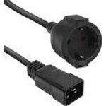 ACT Powercord C20 - CEE 7/3 black 0.2 m (AK5251)