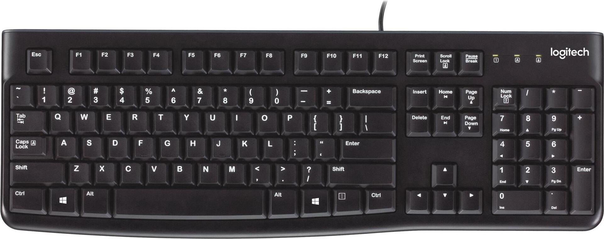 Logitech K120 Tastatur USB Hebräisch Schwarz