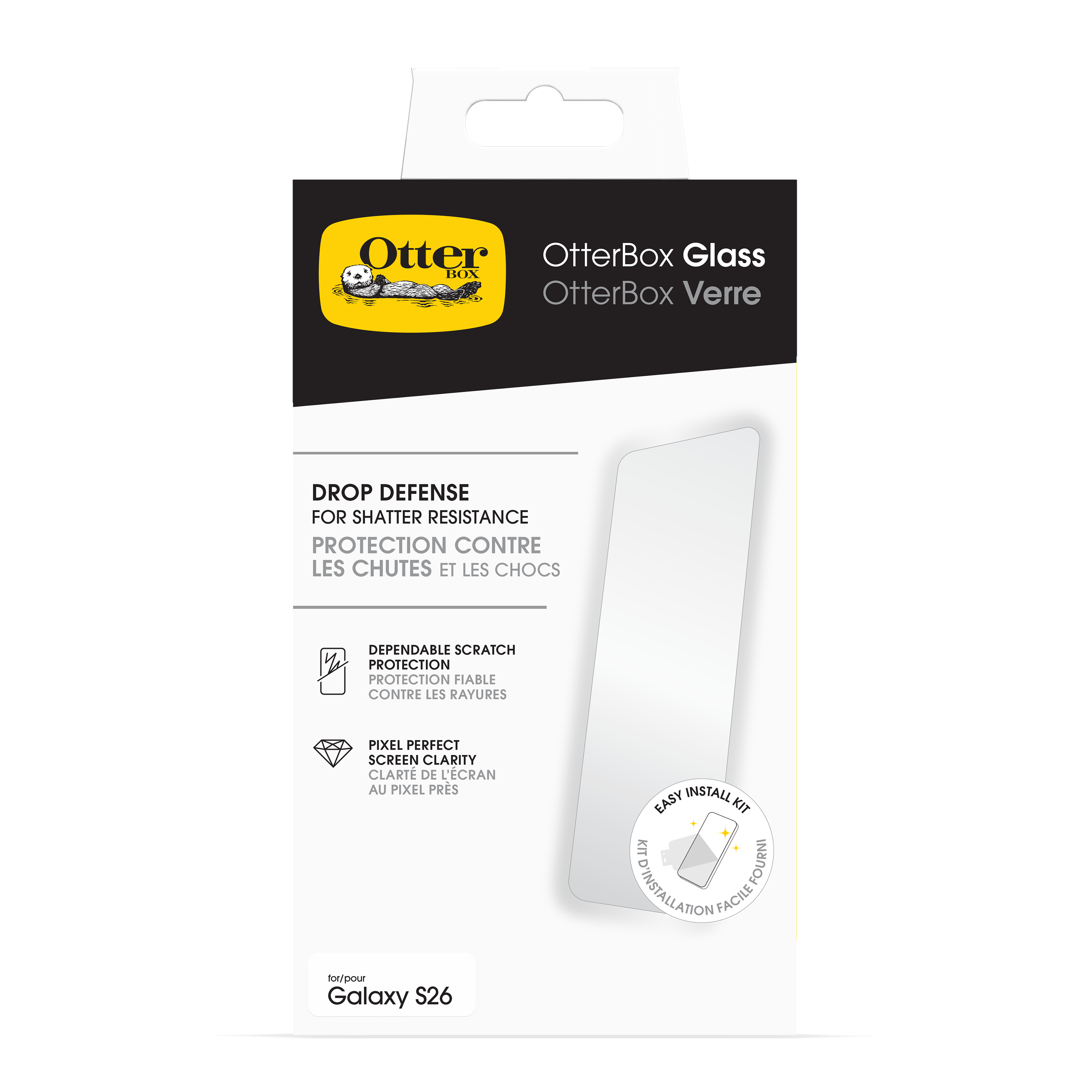 OtterBox Glass Displayschutz 6.3" Samsung Galaxy S26 Klar
