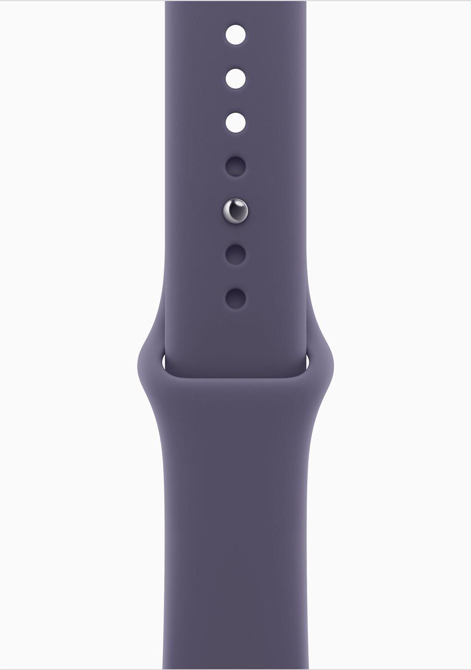 Apple Watch Series 11 GPS 46mm Silver Aluminium Case with Purple Fog Sport Band - S/M (MEV94ZR/A)
