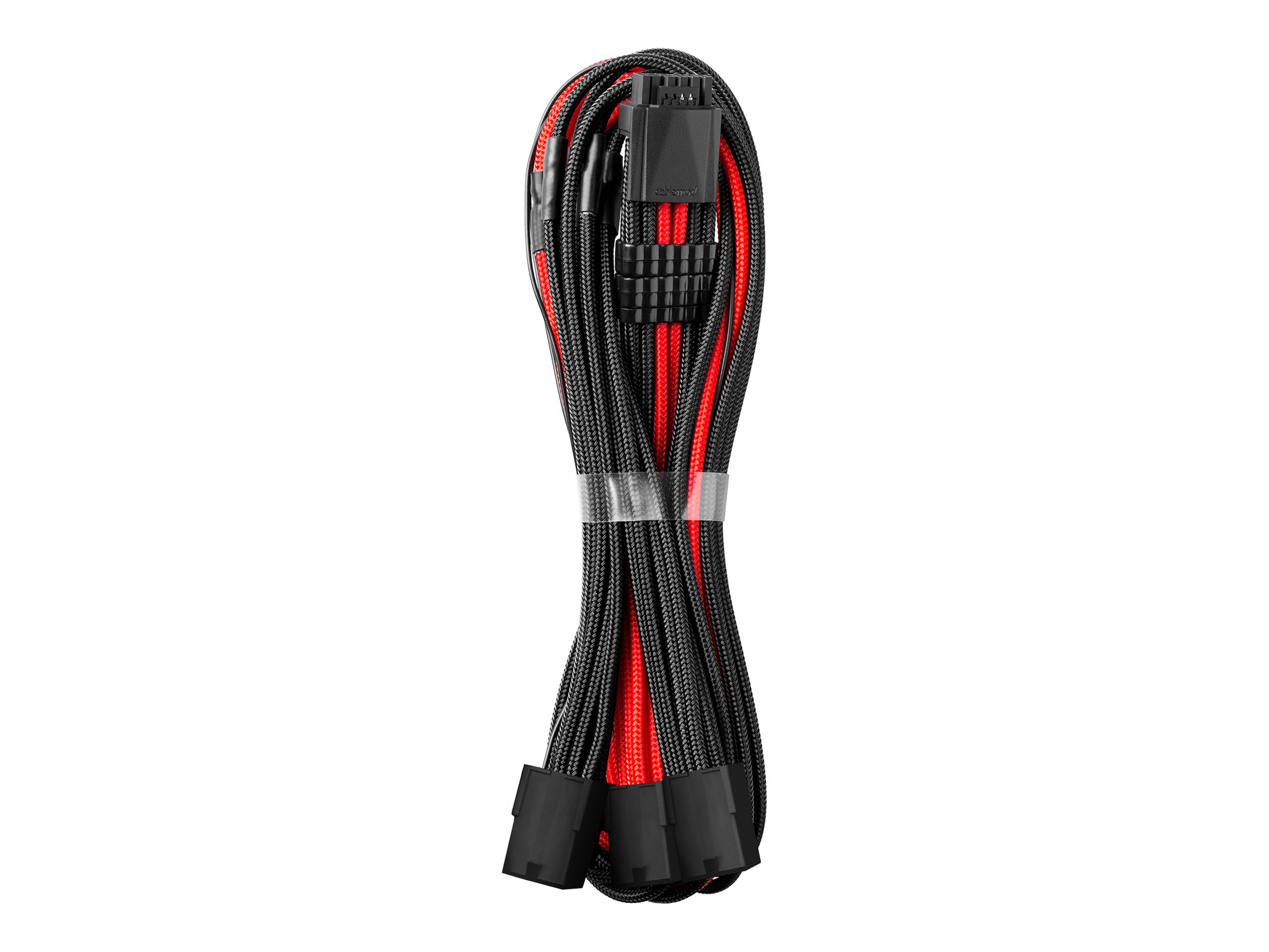 CableMod PRO ModMesh CM-PCAB-16P3-N45KKR-5PK-R 12VHPWR auf 3x 8-poliger PCI Express Power 45 cm Schwarz, Rot