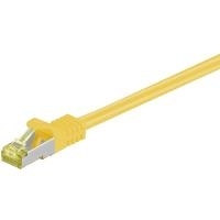 Wentronic GoobayCat.7 Rohkabel Patchkabel, S/FTP (PiMF), Gelb, 0.5 m - LSZH halogenfrei, Kupfer, RJ45 Stecker (91575)