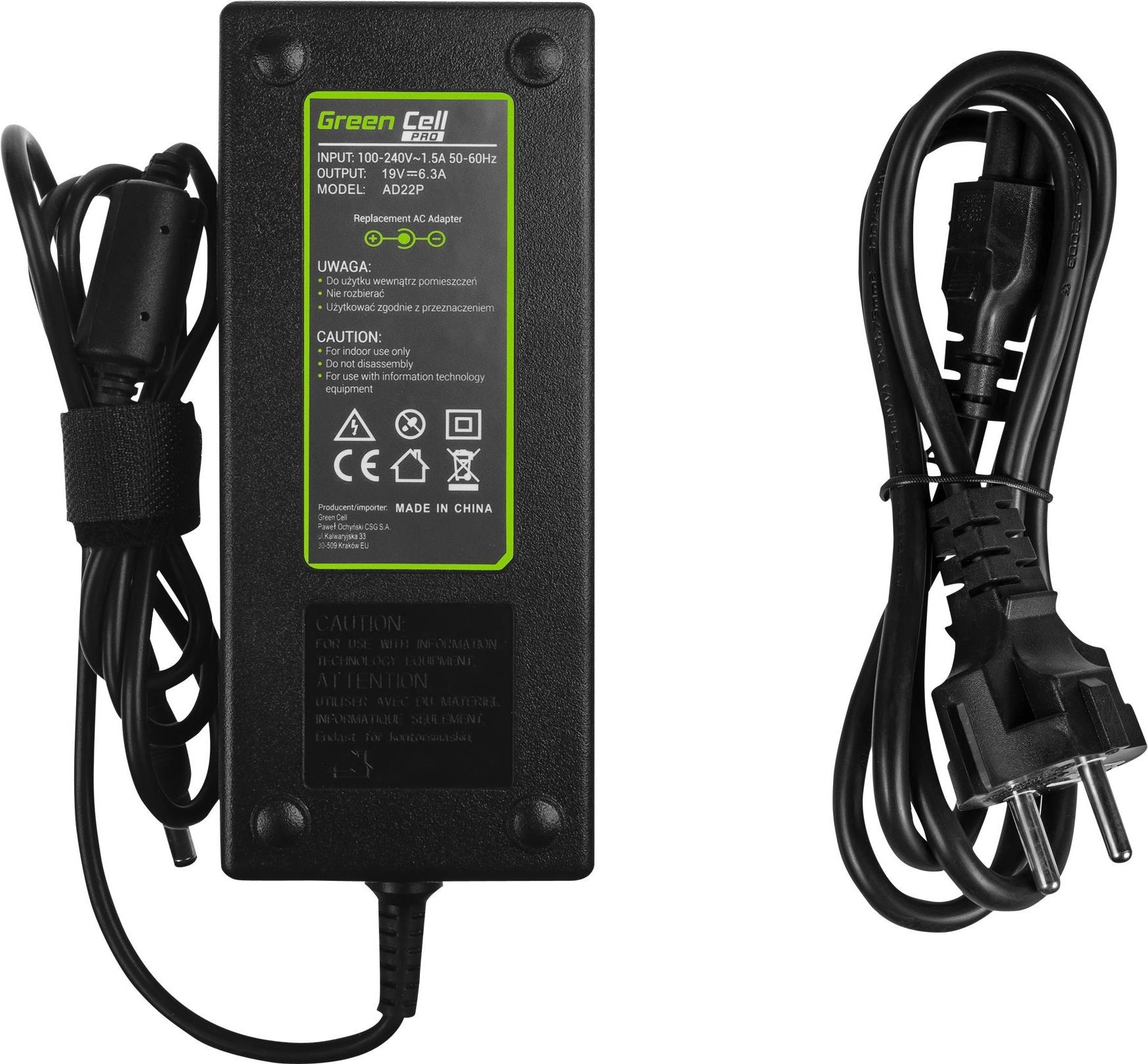 Green Cell PRO AD22P Netzteil 120 W Schwarz
