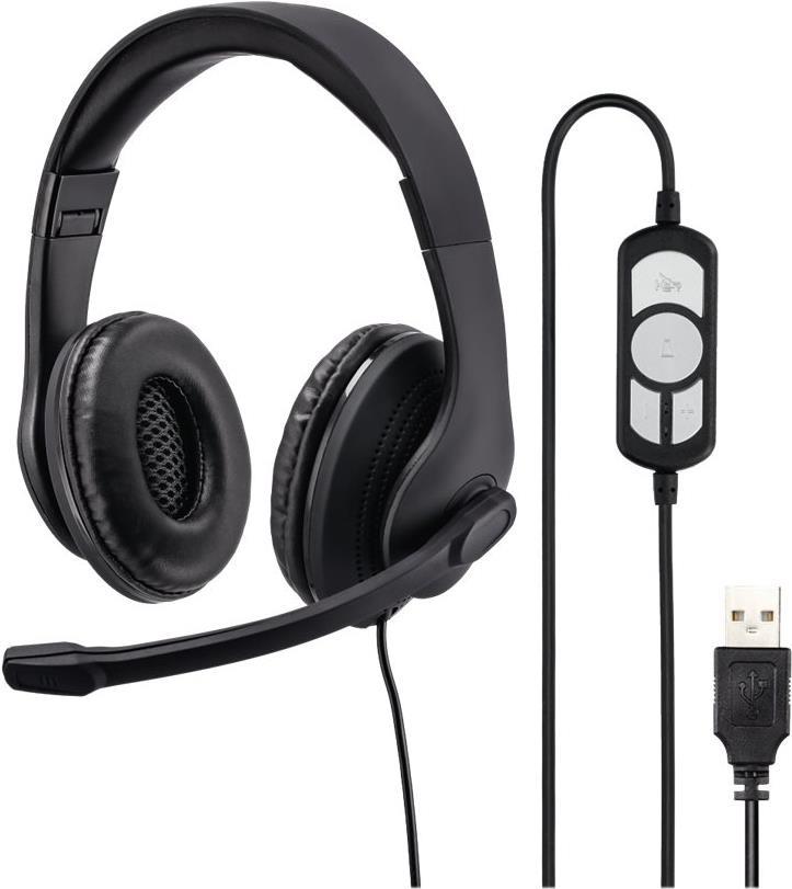 Hama PC Office Headset HS-USB300 Stereo USB Kabelgebunden Ohrumschließend Schwarz